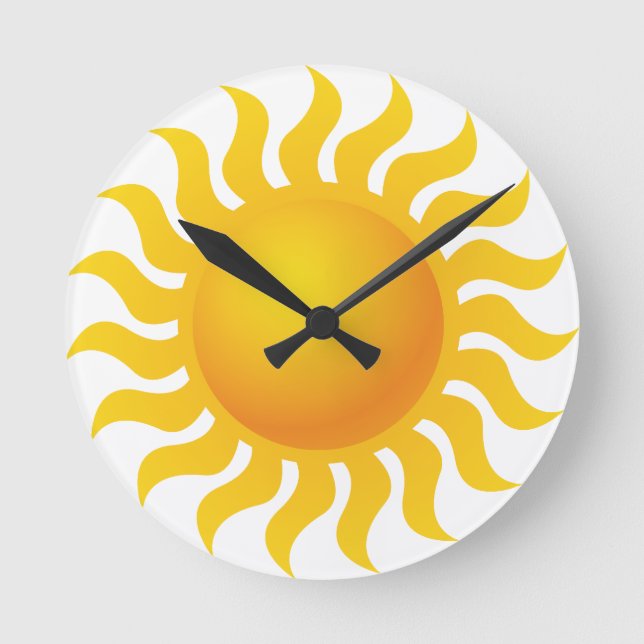 Sun Round Clock (Front)