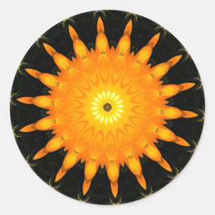 Sun Round Sticker