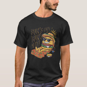 Sun s Out Bun s Out Funny Summer Cheeseburger Food T-Shirt