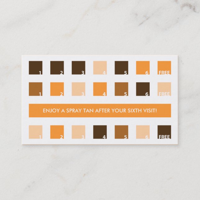 SUN SALON customer appreciation (mod squares) Loyalty Card (Front)