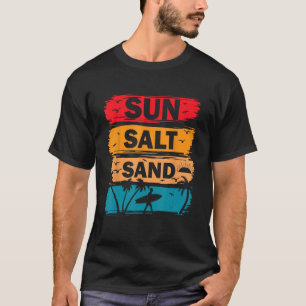 Sun Salt Sand Beach Coconut Tree Vintage T-Shirt