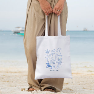 Sun Salt Sand Doodle Beach  Tote Bag