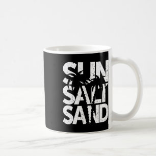 Sun Salt Sand Palm Tree Hawaii Beach Summer Vacati Coffee Mug