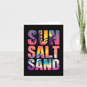 Sun Salt Sand Summer Beach Vibes Family Vacation R Card