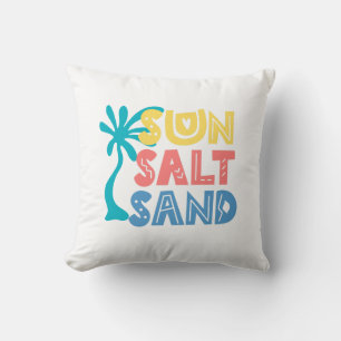 Sun Salt Sand Summer Vibes Cushion