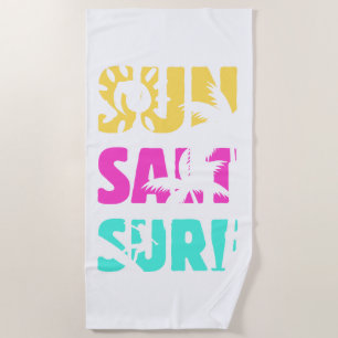 Sun Salt Surf - Summer Vibes Beach Towel