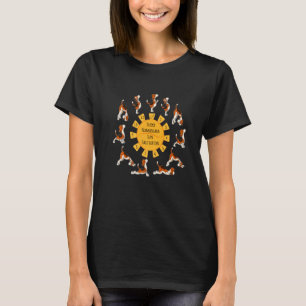 Sun Salutation Dog Puppy Pet Lover Fitness Yoga Me T-Shirt