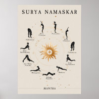 Sun salutation Surya Namaskar yoga asana zen