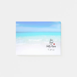 Sun Sand and Salty Kisses Tropical Beach Post-it Notes