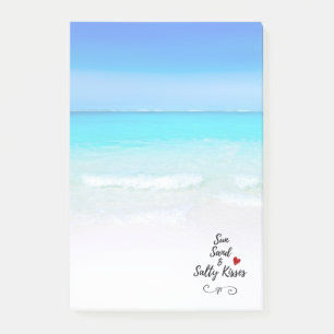 Sun Sand and Salty Kisses Tropical Beach Post-it Notes