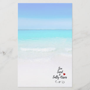 Sun Sand and Salty Kisses Tropical Beach Stationery