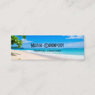 Sun Sand and Surf Tropical Beach Mini Business Card