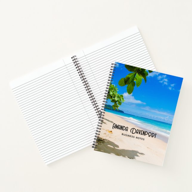 Sun Sand and Surf Tropical Beach Notebook (Inside)