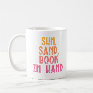 Sun Sand Book in Hand Coffee Mug