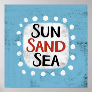 Sun Sand Sea Poster Wall Art