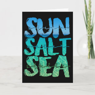 Sun Sand Sea Salt Beach Cruise Ship Summer Vacatio Card