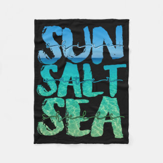 Sun Sand Sea Salt Beach Cruise Ship Summer Vacatio Fleece Blanket