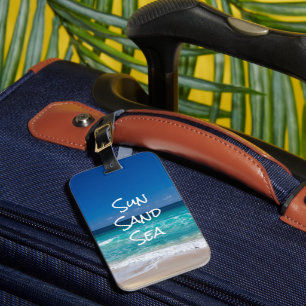 Sun Sand Sea Tropical Beach Turquoise Water Luggage Tag
