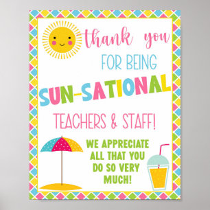 Sun-Sational Teacher Appreciation Sign