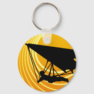 sun scene hang gliding key ring