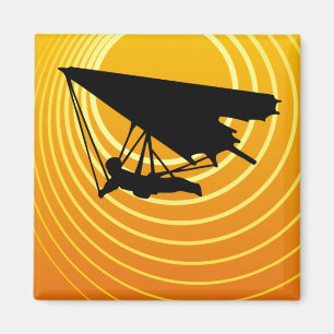 sun scene hang gliding magnet