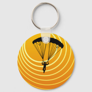 sun scene skydiver key ring