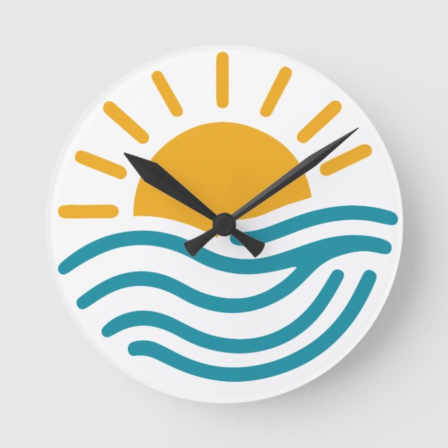 Sun & Sea  Round Clock (Front)