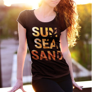SUN SEA SAND   SUMMER TRAVEL Holiday T-Shirt