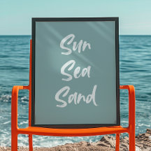 Sun Sea Sand | Trendy Wall Art | Minimalist Poster