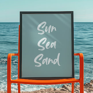 Sun Sea Sand | Trendy Wall Art | Minimalist Poster