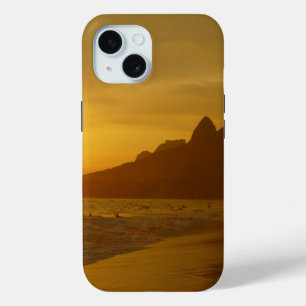 Sun Set at Ipanema Beach Brazil iPhone 15 Case