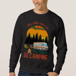 Sun Set Retro Camping Camper Little Voice In My Sweatshirt