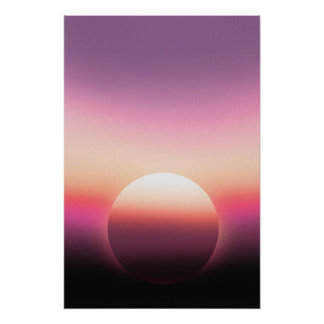 Sun Set Sky Sun colourful Poster