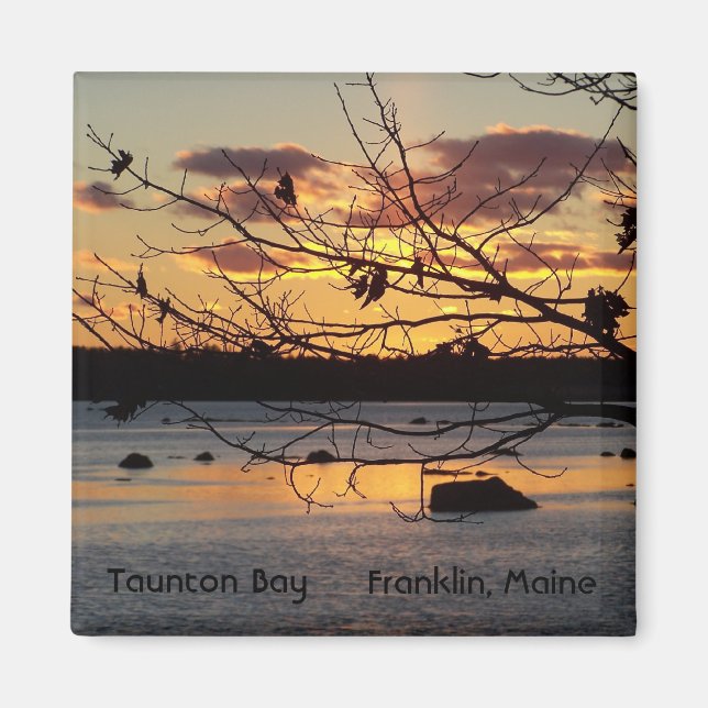 Sun Sets on Taunton Bay Magnet (Front)