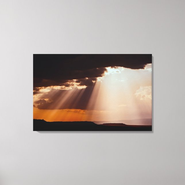 Sun setting on the Masai Mara. 2 Canvas Print (Front)