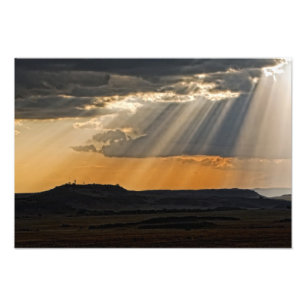 Sun setting on the Masai Mara. Photo Print