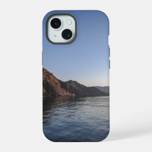 Sun setting over spectacular rocky sea iPhone 15 case