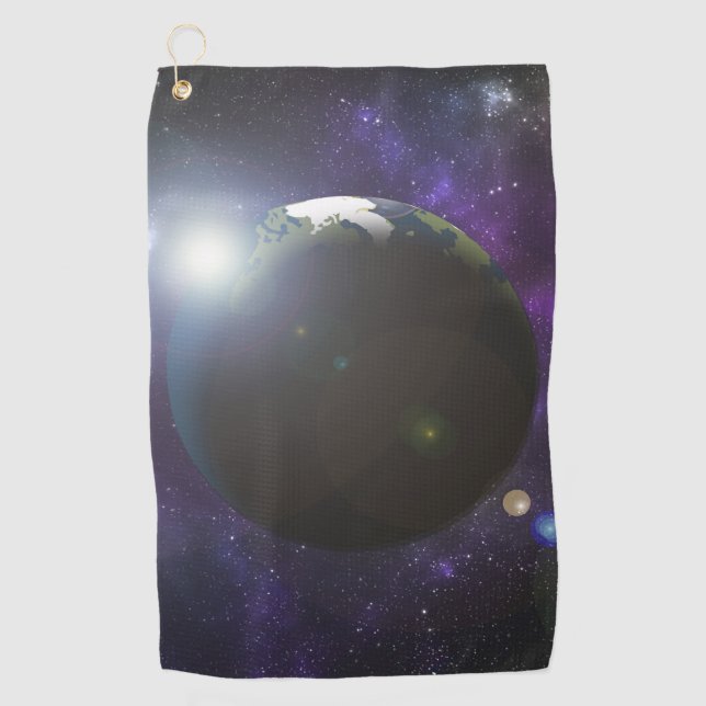 Sun shine and earth golf towel (Front)