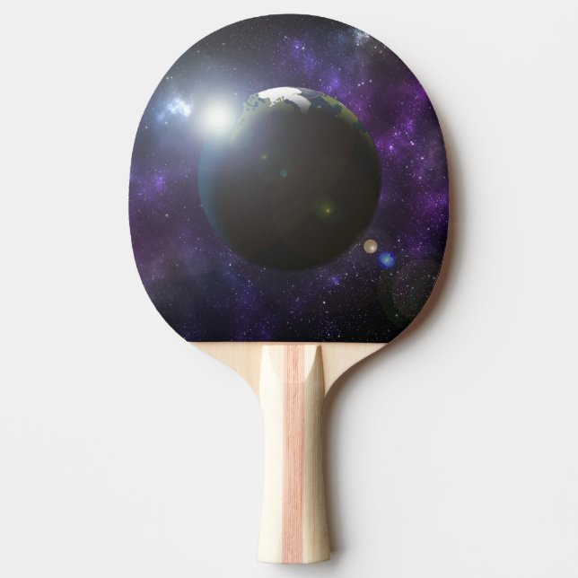 Sun shine and earth ping pong paddle (Front)