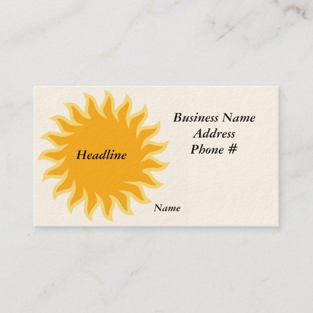 Sun shine business card (Front)