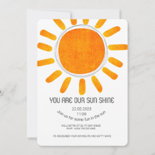 Sun Shine Kids party Invitation