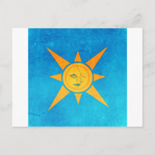 Sun Shining, Moon Sleeping--sun and moon symbol Postcard
