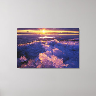 Sun Shining on Ice Canvas Print