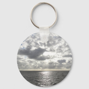 Sun Shining Through Clouds Key Ring