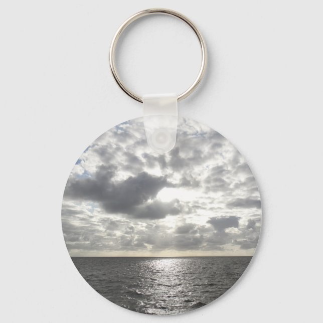 Sun Shining Through Clouds Key Ring (Front)