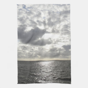 Sun Shining Through Clouds Tea Towel