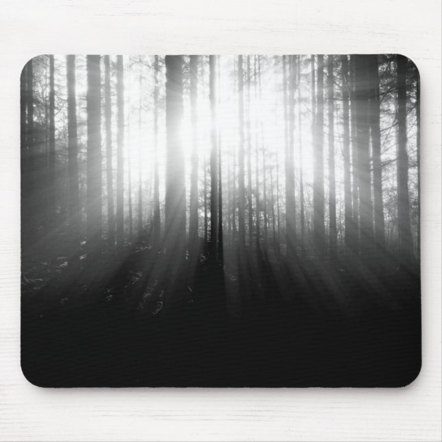 Sun Shining Through Trees in the Forest Mouse Mat (Front)