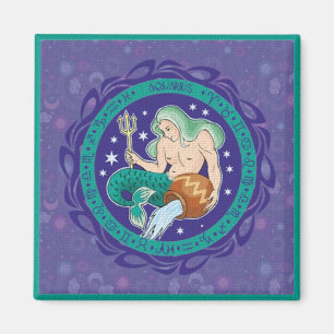 Sun Sign Aquarius Magnet