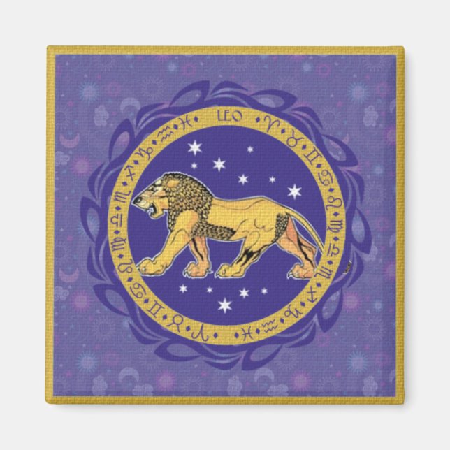 Sun Sign Leo Magnet (Front)
