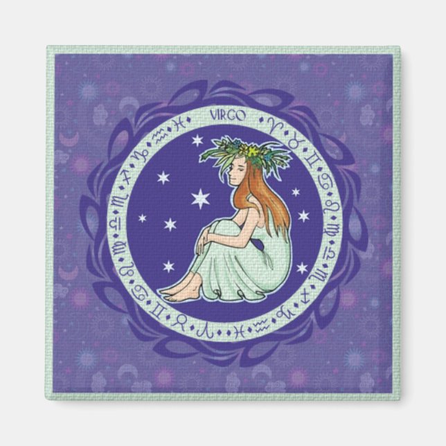 Sun Sign Virgo Magnet (Front)